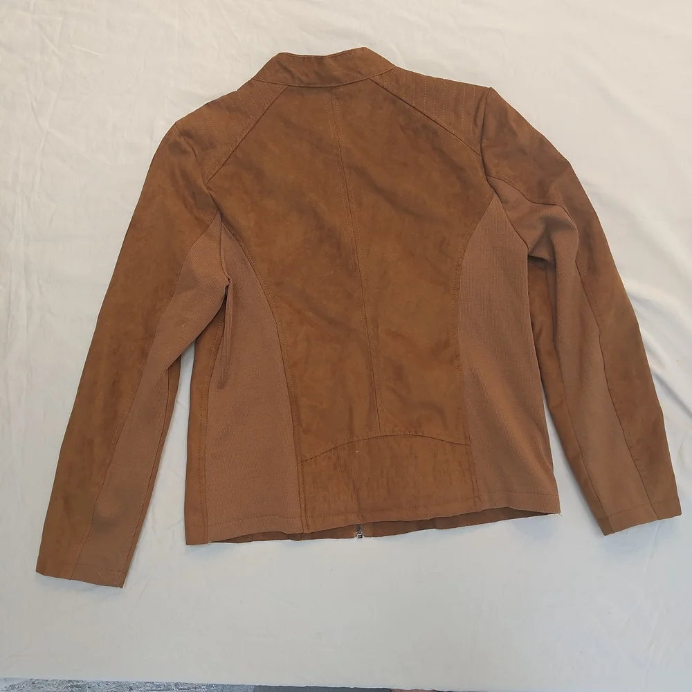 Sebby Collection Women's Brown Faux Suede Jacket - Picture 2 of 7